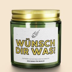 Duftkerze mit Spruch WÜNSCH DIR WAS!