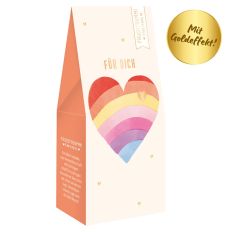 Fruchtgummi Herzen FÜR DICH - Regenbogenherz