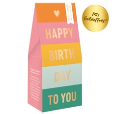 Fruchtgummi Herzen HAPPY BIRTHDAY TO YOU! - gestreift