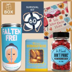 Geschenkbox Überlebenspaket zum 60. Geburtstag SURVIVAL KIT # 5