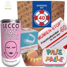 Geschenktüte Überlebenspaket zum 40. Geburtstag SURVIVAL KIT # 1