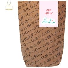 Geschenktüte HAPPY BIRTHDAY BESTIE - zum Befüllen