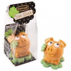 Marzipan Glücksschwein GOLDEN PIGGY - von Günthart