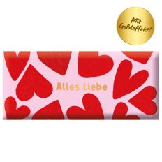 Schokolade 30g ALLES LIEBE - rote Herzen