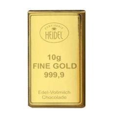 Edel-Vollmilch Schokolade Goldbarren 10g FINE GOLD 999,9