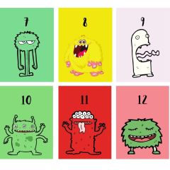 Adventskalender Zahlen MONSTER