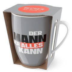 Becher Porzellan DER MANN DER ALLES KANN