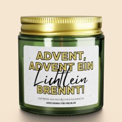 Duftkerze ADVENT, ADVENT EIN LICHTLEIN BRENNT!