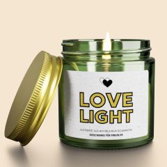 Duftkerze mit Spruch LOVE LIGHT