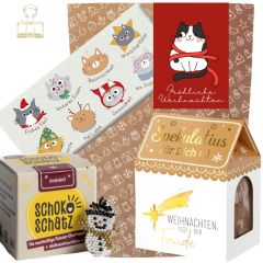 Geschenktüte FRÖHLICHE WEIHNACHTEN - Katze # 2