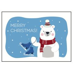 Geschenktüte X-MAS ICON - MERRY CHRISTMAS POLAR BEAR - zum Befüllen