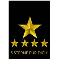 Geschenktüte 5 STERNE FÜR DICH! - zum Befüllen