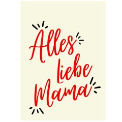 Geschenktüte Alles Liebe Mama - zum Befüllen