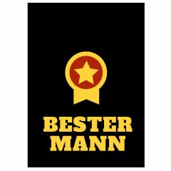 Geschenktüte BESTER MANN! Motiv Orden - zum Befüllen