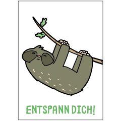 Geschenktüte Faultier ENTSPANN DICH! - zum Befüllen