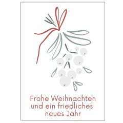 Geschenktüte FROHE WEIHNACHTEN MISTELZWEIG - zum Befüllen