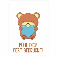 Geschenktüte FÜHL DICH FEST GEDRÜCKT! - zum Befüllen