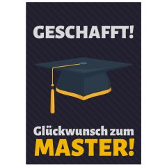 Geschenktüte GLÜCKWUNSCH ZUM MASTER! - zum Befüllen