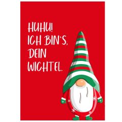 Geschenktüte HUHU! ICH BIN`S DEIN WICHTEL - zum Befüllen