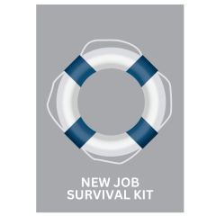 Geschenktüte NEW JOB SURVIVAL KIT - zum Befüllen