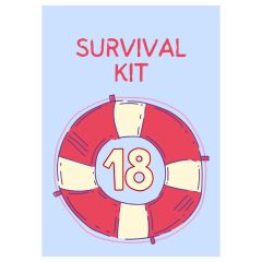 Geschenktüte SURVIVAL KIT ZUM 18. GEBURTSTAG - zum Befüllen