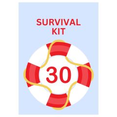 Geschenktüte SURVIVAL KIT ZUM 30. GEBURTSTAG - zum Befüllen