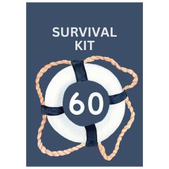 Geschenktüte SURVIVAL KIT ZUM 60. GEBURTSTAG - zum Befüllen