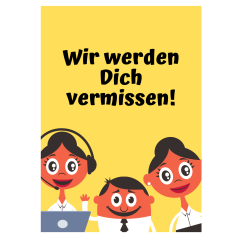 Geschenktüte WIR WERDEN DICH VERMISSEN! - zum Befüllen