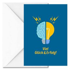 Personalisierbare Grußkarte VIEL GLÜCK & ERFOLG!