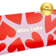 Schokolade 30g ALLES LIEBE - rote Herzen