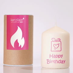 Kerze HAPPY BIRTHDAY PAKET - pink