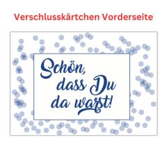 Mitgebseltüte SCHÖN, DASS DU DA WARST - blau - zum Befüllen