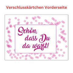 Mitgebseltüte SCHÖN, DASS DU DA WARST - pink - zum Befüllen