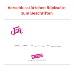 Verschlusskärtchen Mitgebseltüte SCHÖN, DASS DU DA WARST - pink