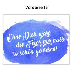 Mitgebseltüte OHNE DICH! - blau - zum Befüllen