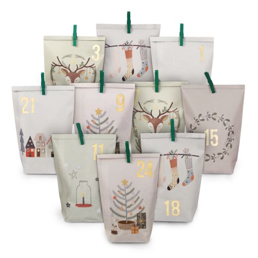 Adventskalender HYGGE - Tüten-Set zum Befüllen