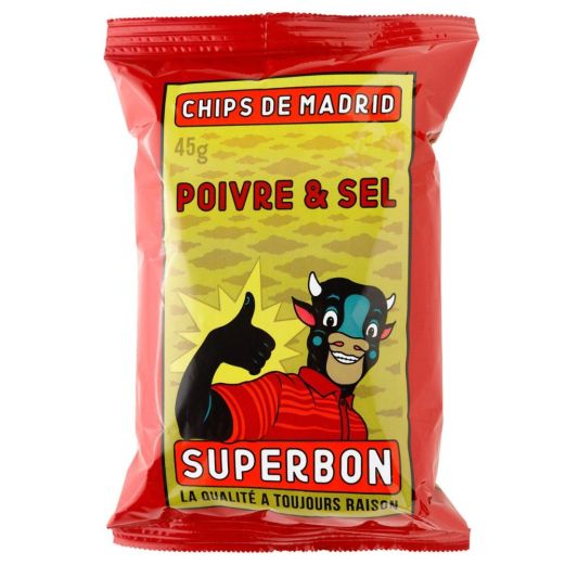 Kartoffelchips 45g Superbon SALZ & PFEFFER - Vegan