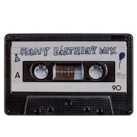 Metall-Aufbewahrungsdose RETRO KASSETTE - HAPPY BIRTHDAY