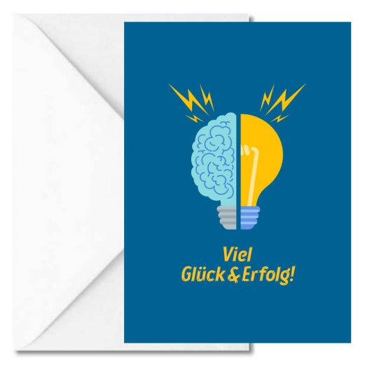 Personalisierbare Grußkarte VIEL GLÜCK & ERFOLG!