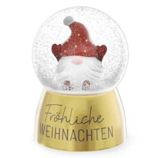 Schneekugel FRÖHLICHE WEIHNACHTEN - Wichtel